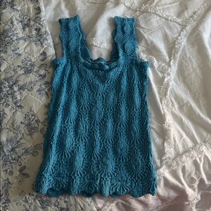 FP Movement by Free People Teal Textured Sleeveless Top